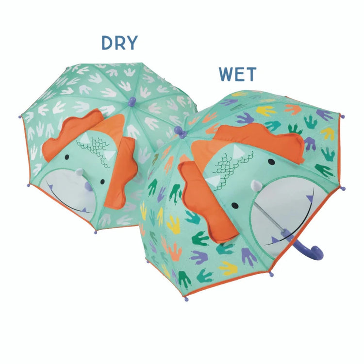 'Floss and Rock Colour Changing 3D Umbrella - Dinosaur'