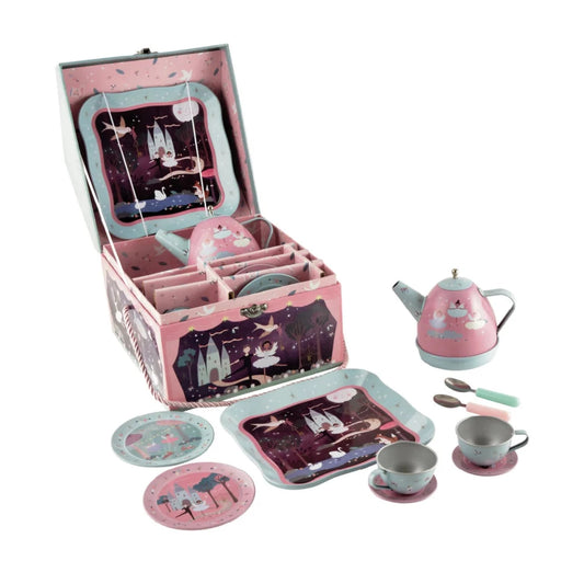 'Floss and Rock 11 Piece Musical Tin Tea Set - Enchanted'