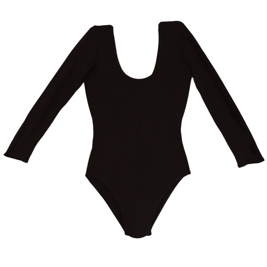 'Alison' Long Sleeve Cotton Lycra Leotard