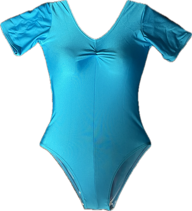 'Lorraine' Short Sleeve Nylon Lycra Leotard