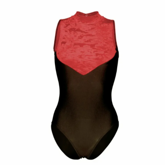 'Bibi' Lycra and Crushed Velvet Leotard