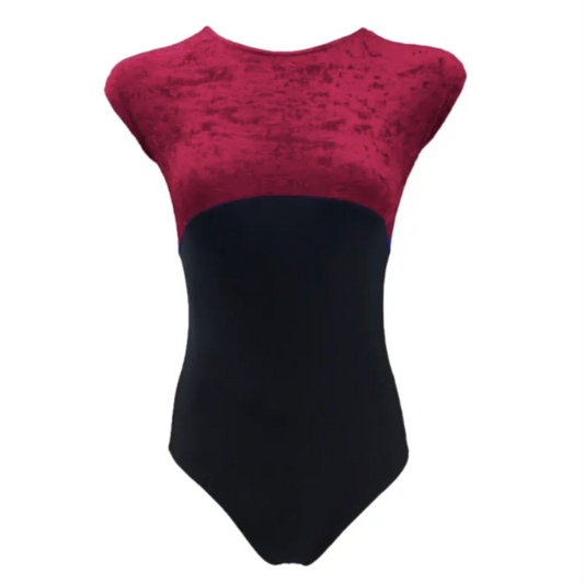 'Meggie' Lycra and Crushed Velvet Leotard