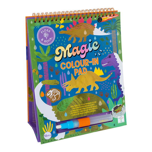 'Floss and Rock Magic Colour Changing Water Card Easel and Pen - Dinosaur'