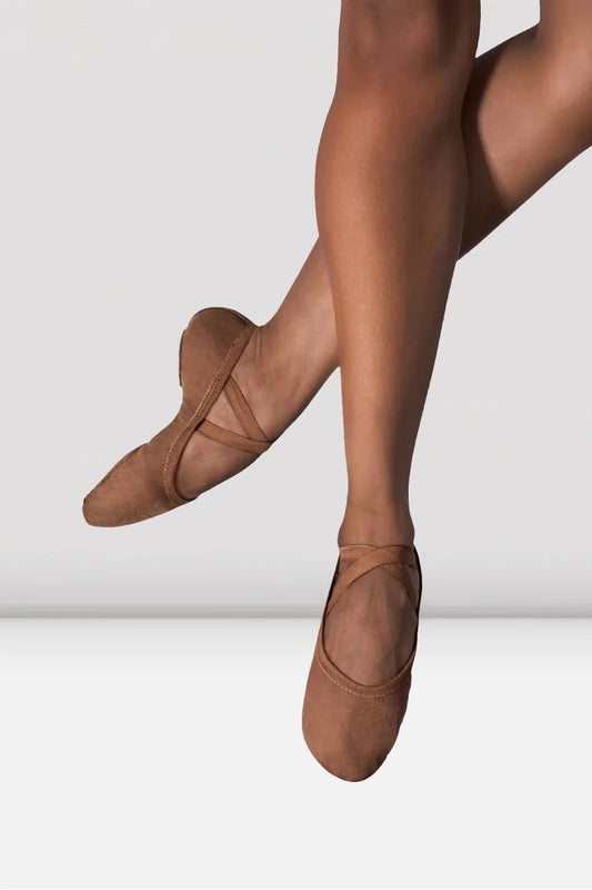 BLOCH 'Performa' Canvas Split Sole Ballet Shoe Cocoa