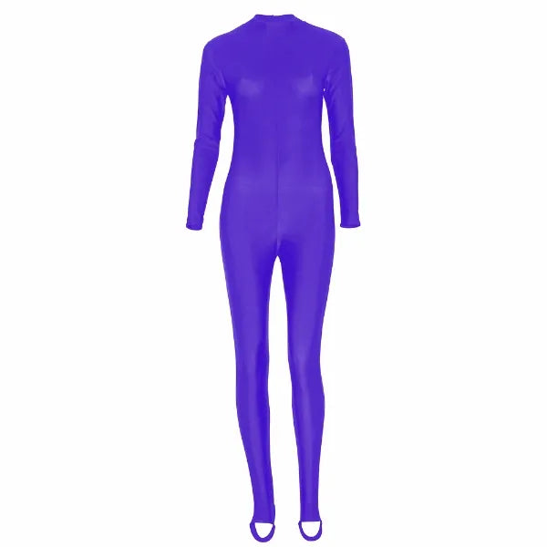 'Sasha Longsleeve High Neck Catsuit Keyhole back'