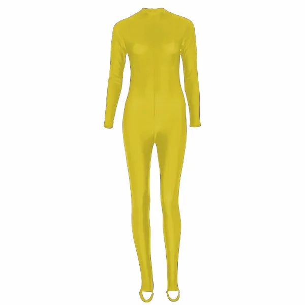 'Sasha Longsleeve High Neck Catsuit Keyhole back'